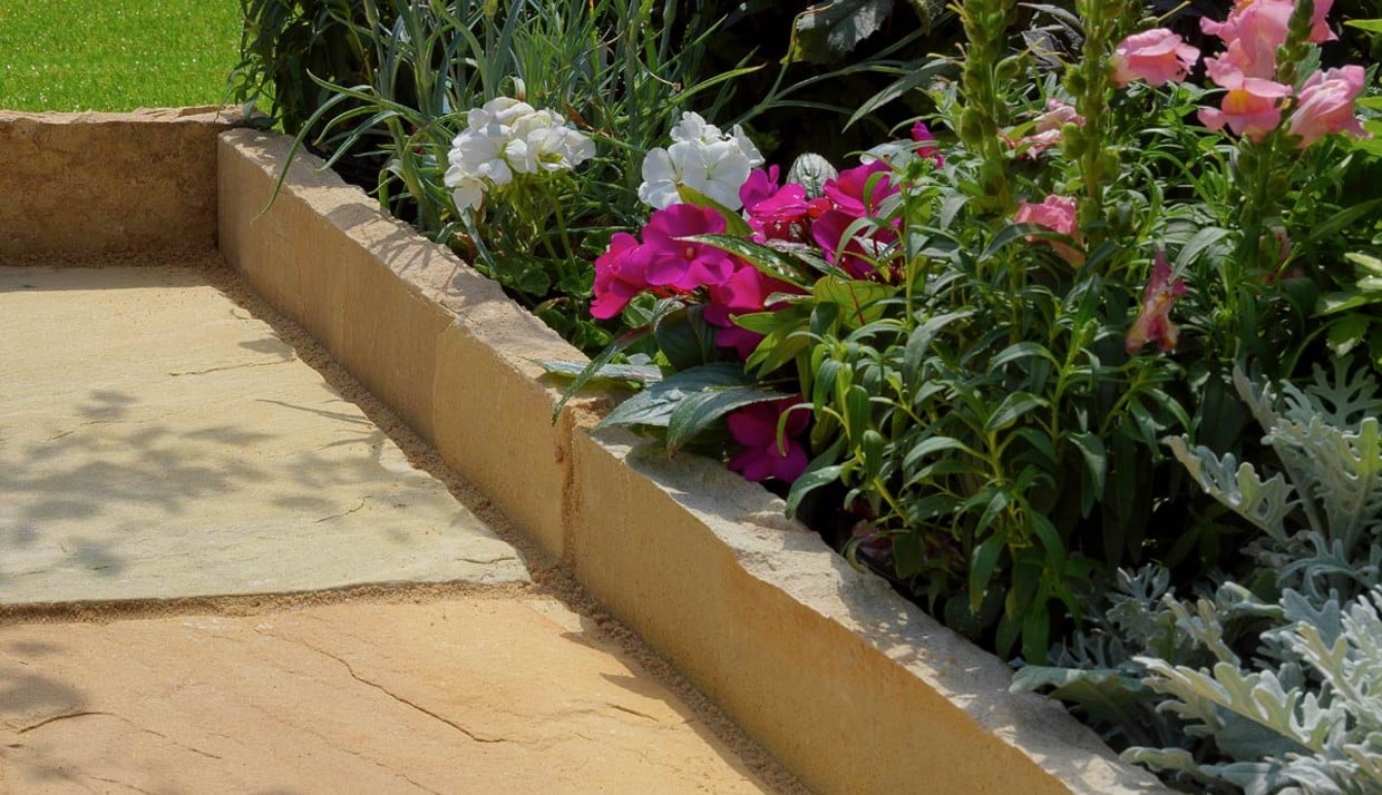 Applications of natural stone edgings