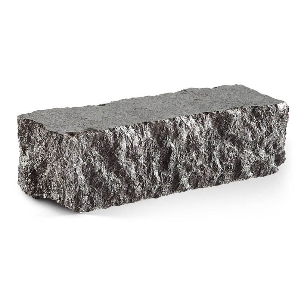 Rustic split-face stone edging