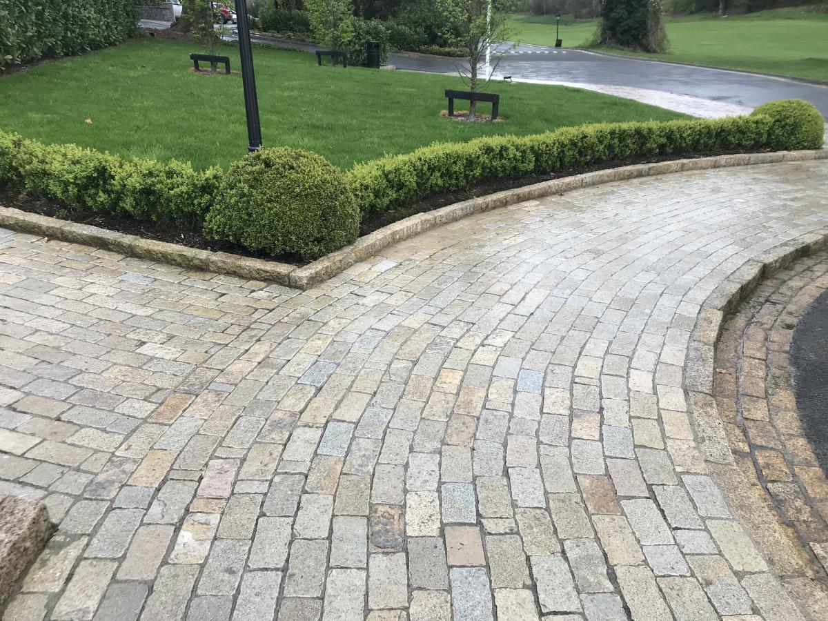 Natural stone setts and cobbles detail
