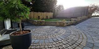 Applications of natural stone setts and cobbles