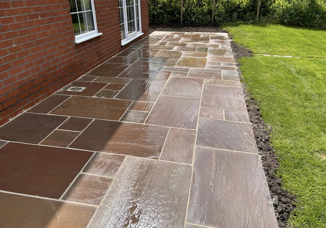Autumn Brown exterior paving installation